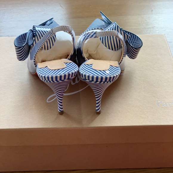 SOLD Christian Louboutin Clare Nodo Striped Side-Bow - Picture 11 of 12